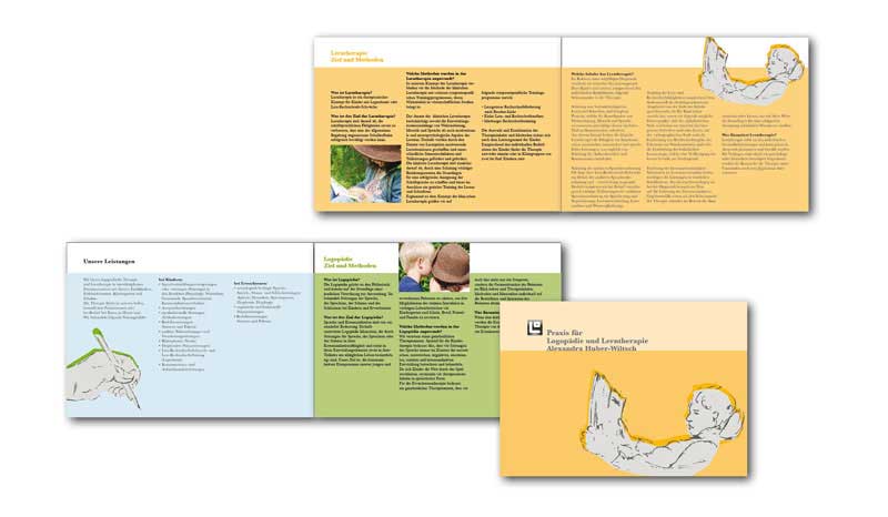 Praxisflyer Logopädiepraxis München, Werbeagentur CD-Kirchgessner, Rosenheim